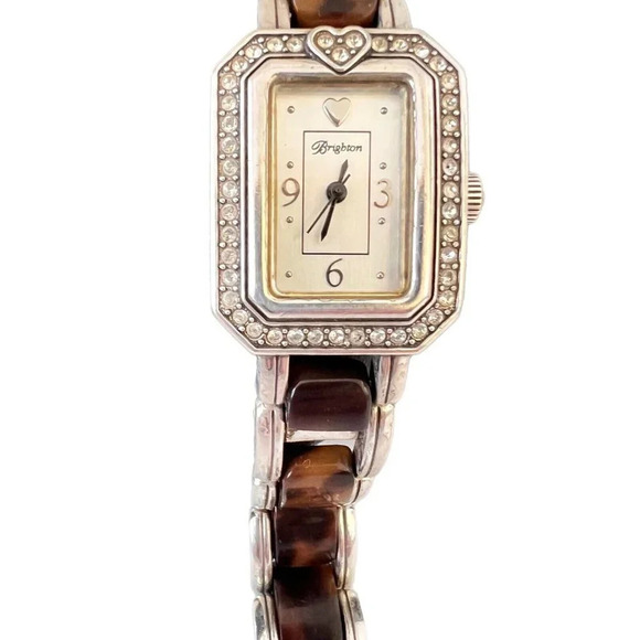 Brighton Ladies Encino Tortoise Shell Quartz Watch. New Battery - Picture 6 of 6